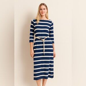 Lauren Ralph Lauren Blue/White Striped Dress Size‎ XL NWT